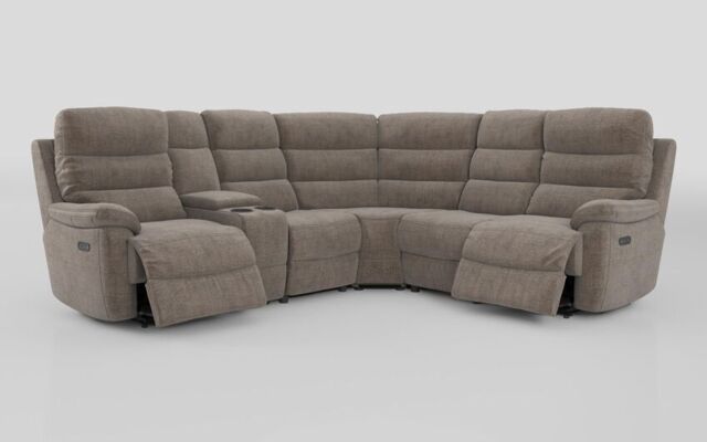 Ossett 2 Corner 2 Power Sofa with Left Hand Facing Console & Head Tilt - poltronesofà at ScS