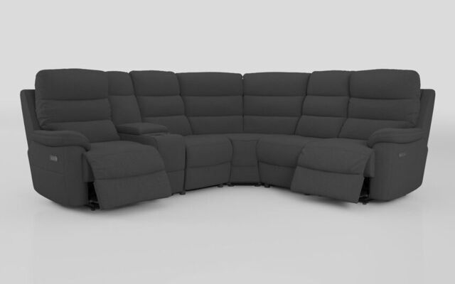 Ossett 2 Corner 2 Power Sofa with Left Hand Facing Console & Head Tilt - poltronesofà at ScS