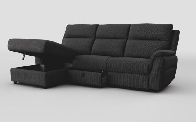 Sogliano 3 Seater Sofa With Drawer & Left Hand Facing Storage Chaise - poltronesofà at ScS