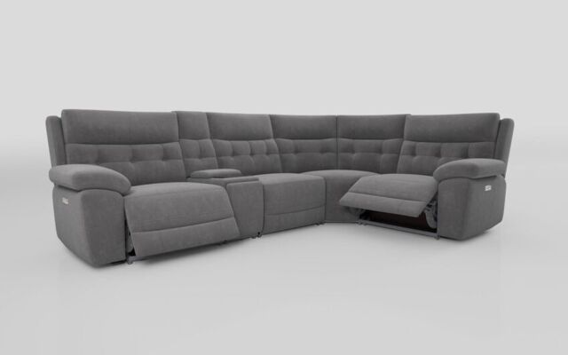 Belford 3 Corner 1 Power Recliner with Media Unit and Power Head Tilt - poltronesofà at ScS