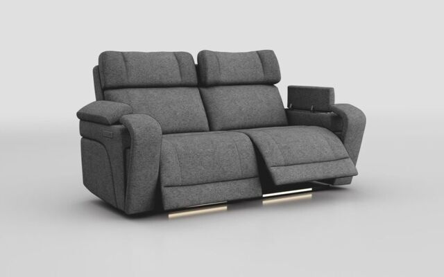 Adstock 3 Seater Power Recliner Sofa with Power Head Tilt, Lumbar, Massage, Audio, Heat & LED Lights - poltronesofà at ScS