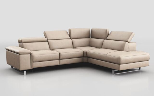 Viserba 3 Corner 2 Sofa with Right Hand Facing Chaise & Manual Head Tilt - poltronesofà at ScS