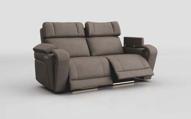Adstock 3 Seater Power Recliner Sofa with Power Head Tilt, Lumbar, Massage, Audio, Heat & LED Lights - poltronesofà at ScS