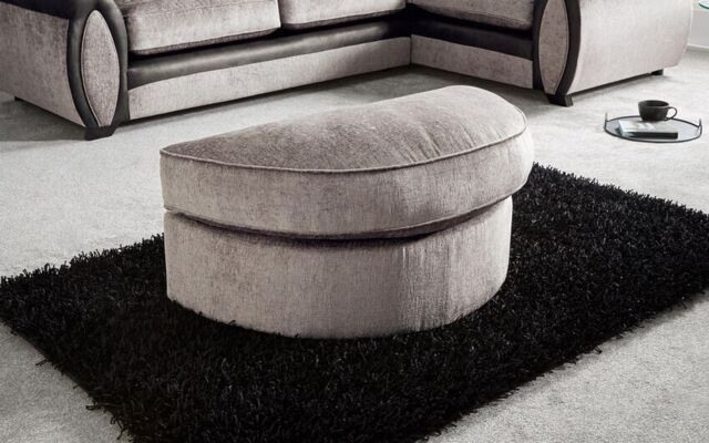 Maddie Fabric Large Twister Footstool - poltronesofà at ScS