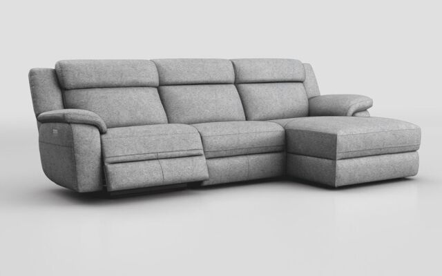 Sarsina 3 Seater Sofa Left Hand Facing Power & Right Hand Facing Lounger with Head Tilt - poltronesofà at ScS