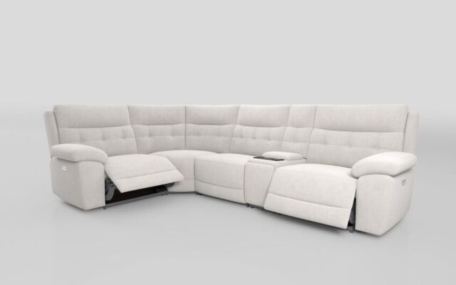 Belford 1 Corner 3 Power Recliner Sofa with Media Console  - poltronesofà at ScS
