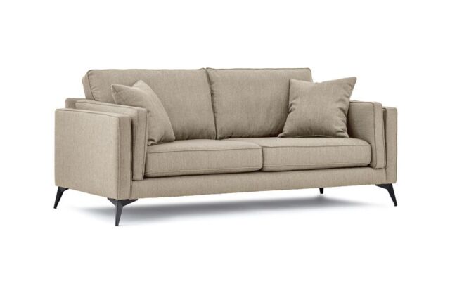 ScS Living Brown Malmo Fabric 3 Seater Sofa