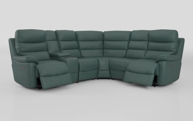 Ossett 2 Corner 2 Power Sofa with Left Hand Facing Console & Head Tilt - poltronesofà at ScS