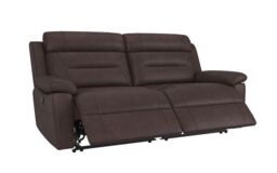 Endurance Brown Fenix 3 Seater Manual Recliner Sofa