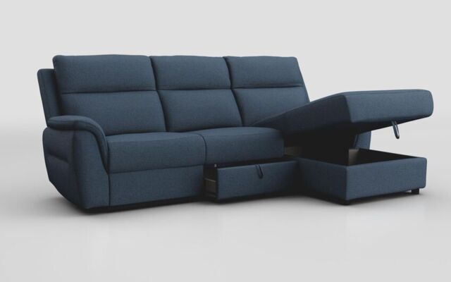 Sogliano 3 Seater Sofa With Drawer & Right Hand Facing Storage Chaise  - poltronesofà at ScS