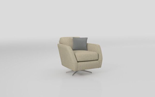 Aurora Fabric Plain Low Swivel Chair  - poltronesofà at ScS