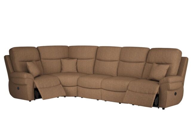 La-Z-Boy Orange Tamla Fabric 1 Corner 3 Power Recliner Sofa