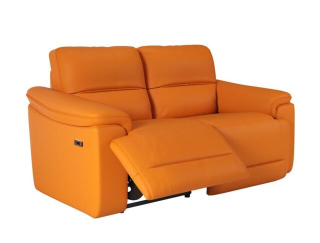 SiSi Italia Orange Taranto 2 Seater Power Recliner Sofa