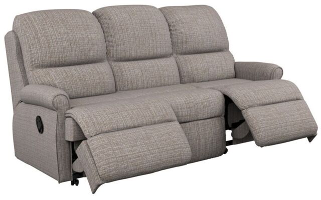 G Plan Grey Fabric Newmarket 3 Seater Manual Recliner Sofa