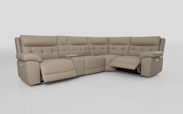 Belford 3 Corner 1 Power Recliner with Media Unit and Power Head Tilt  - poltronesofà at ScS