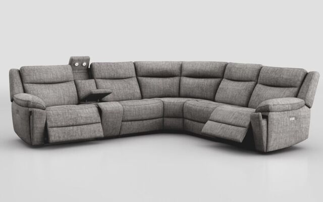 Villa 3 Corner 3 Power Recliner Sofa & Console with Lights - poltronesofà at ScS