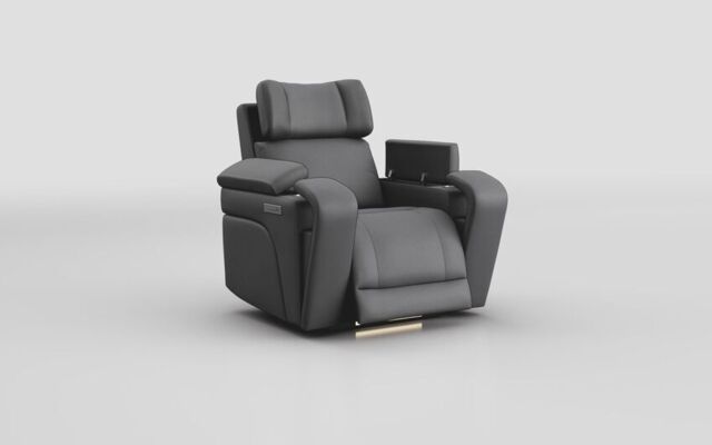 Adstock Power Recliner Chair with Power Head Tilt, Lumbar, Massage, Audio, Heat & LED Lights - poltronesofà at ScS