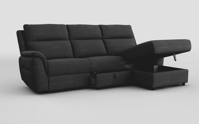 Sogliano 3 Seater Sofa With Drawer & Right Hand Facing Storage Chaise - poltronesofà at ScS