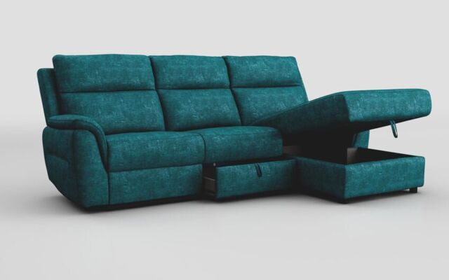 Sogliano 3 Seater Sofa With Drawer & Right Hand Facing Storage Chaise  - poltronesofà at ScS
