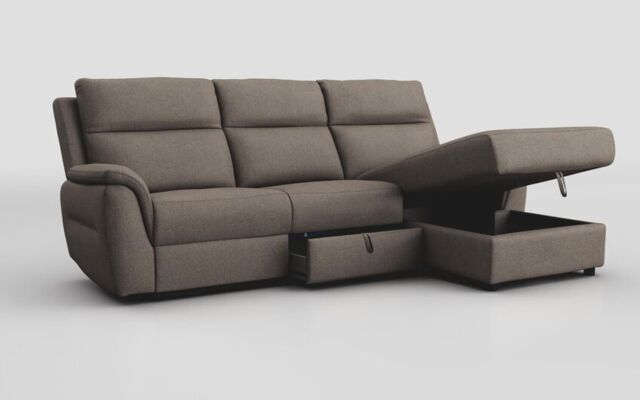 Sogliano 3 Seater Sofa With Drawer & Right Hand Facing Storage Chaise - poltronesofà at ScS