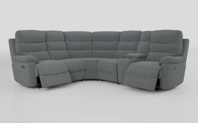 Ossett 2 Corner 2 Power Sofa with Right Hand Facing Console & Head Tilt - poltronesofà at ScS