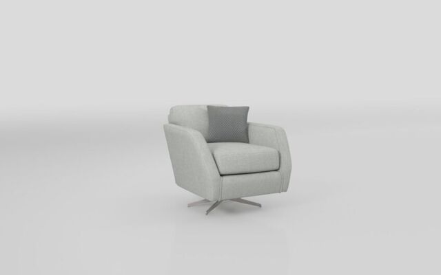 Aurora Fabric Plain Low Swivel Chair  - poltronesofà at ScS