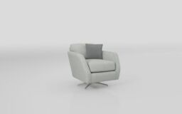 Aurora Fabric Plain Low Swivel Chair  - poltronesofà at ScS