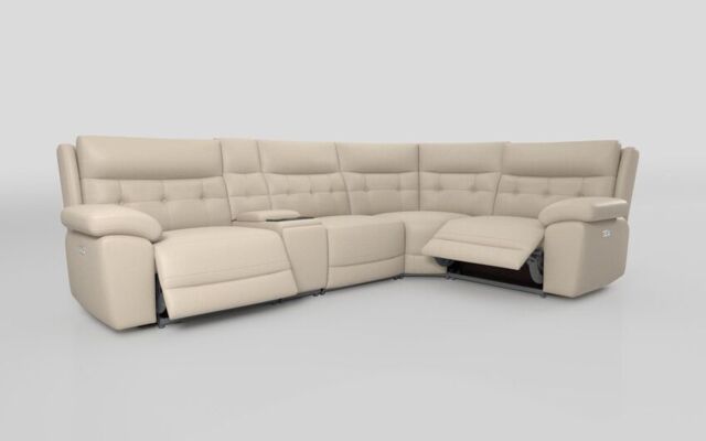 Belford 3 Corner 1 Power Recliner with Media Unit and Power Head Tilt - poltronesofà at ScS