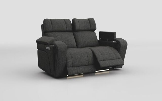 Adstock 2 Seater Power Recliner Sofa with Power Head Tilt, Lumbar, Massage, Audio, Heat & LED Lights - poltronesofà at ScS