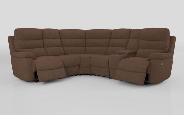 Ossett 2 Corner 2 Power Sofa with Right Hand Facing Console & Head Tilt - poltronesofà at ScS