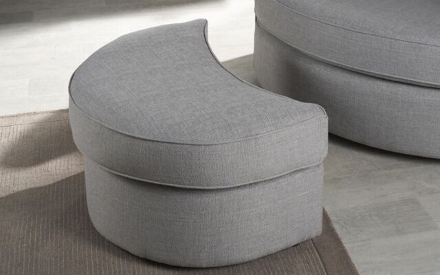 Hugo Fabric Large Twister Footstool  - poltronesofà at ScS
