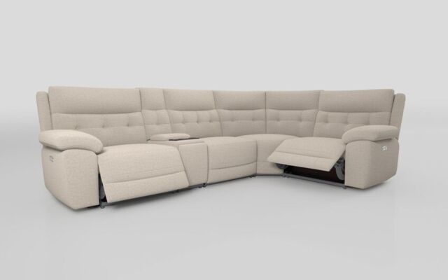 Belford 3 Corner 1 Power Recliner with Media Unit and Power Head Tilt - poltronesofà at ScS