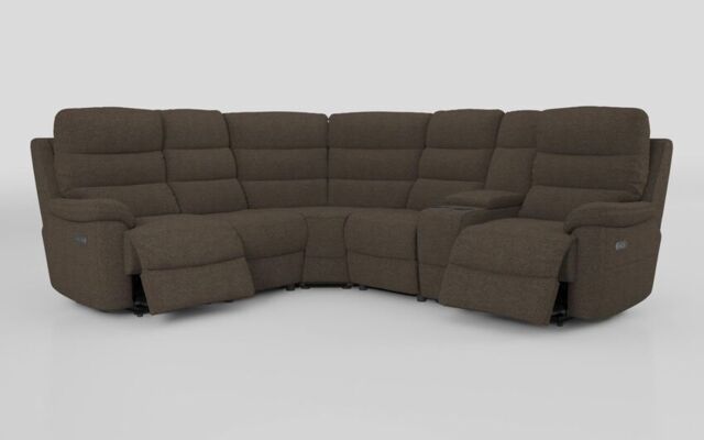 Ossett 2 Corner 2 Power Sofa with Right Hand Facing Console & Head Tilt - poltronesofà at ScS