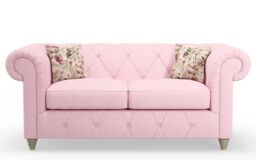 ScS Living Pink Abbey Fabric 2 Seater Sofa