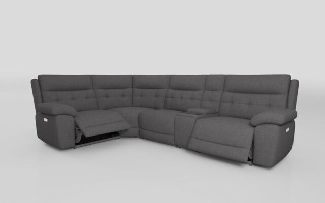 Belford 1 Corner 3 Power Recliner Sofa with Media Console  - poltronesofà at ScS