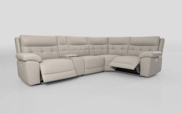 Belford 3 Corner 1 Power Recliner with Media Unit and Power Head Tilt  - poltronesofà at ScS
