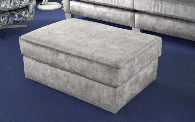 Living Esme Fabric Plain Top Banquette Footstool - poltronesofà at ScS
