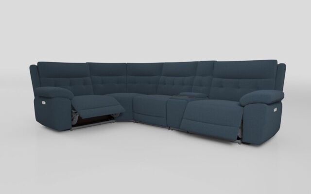 Belford 1 Corner 3 Power Recliner Sofa with Media Unit and Power Head Tilt  - poltronesofà at ScS
