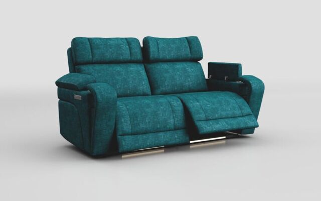 Adstock 3 Seater Power Recliner Sofa with Power Head Tilt, Lumbar, Massage, Audio, Heat & LED Lights - poltronesofà at ScS