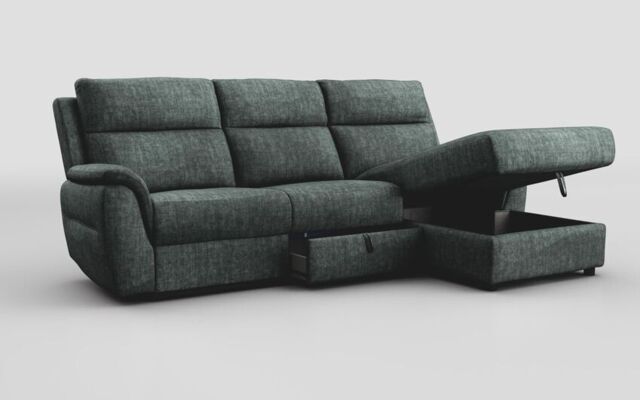Sogliano 3 Seater Sofa With Drawer & Right Hand Facing Storage Chaise - poltronesofà at ScS