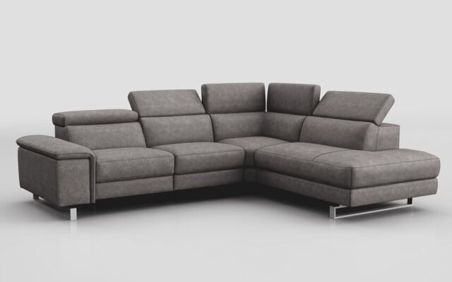 Viserba 3 Corner 2 Sofa with Right Hand Facing Chaise & Manual Head Tilt - poltronesofà at ScS
