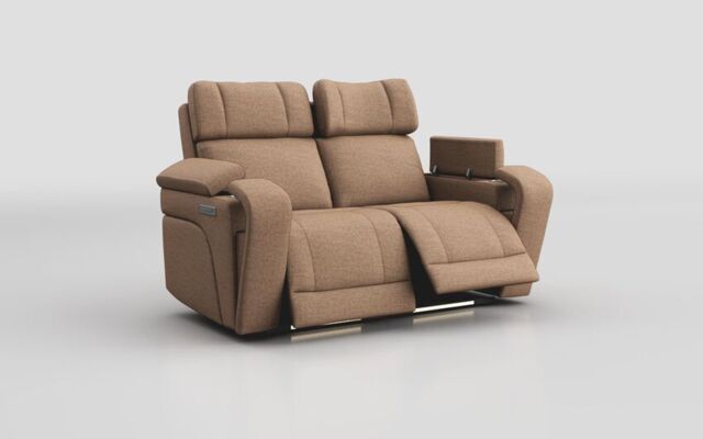 Adstock 2 Seater Power Recliner Sofa with Power Head Tilt, Lumbar, Massage, Audio, Heat & LED Lights - poltronesofà at ScS