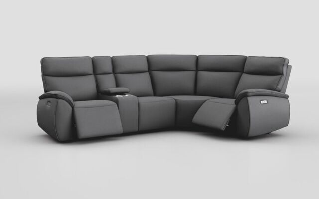 Solara 2 Corner 1 Power with Regular Storage Console - poltronesofà at ScS