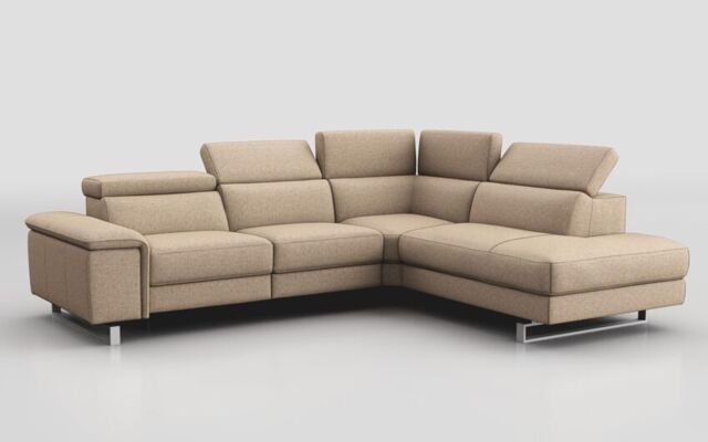 Viserba 3 Corner 2 Sofa with Right Hand Facing Chaise & Manual Head Tilt - poltronesofà at ScS