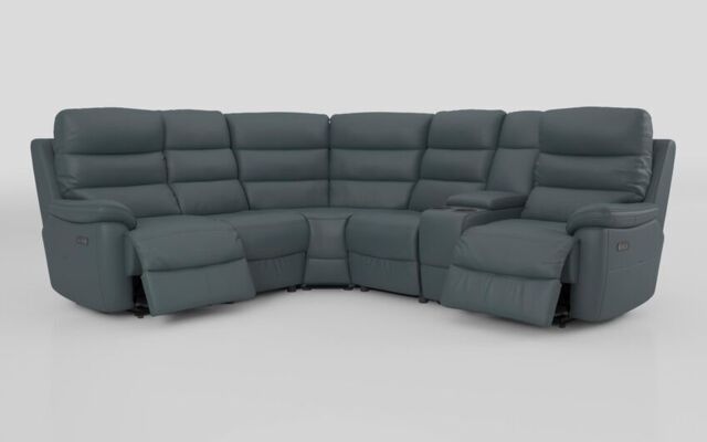 Ossett 2 Corner 2 Power Sofa with Right Hand Facing Console & Head Tilt - poltronesofà at ScS