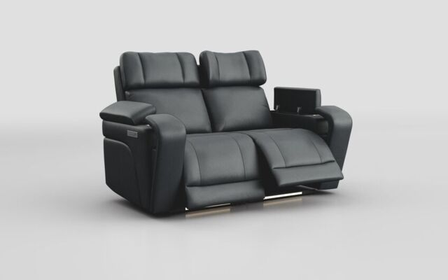 Adstock 2 Seater Power Recliner Sofa with Power Head Tilt, Lumbar, Massage, Audio, Heat & LED Lights - poltronesofà at ScS