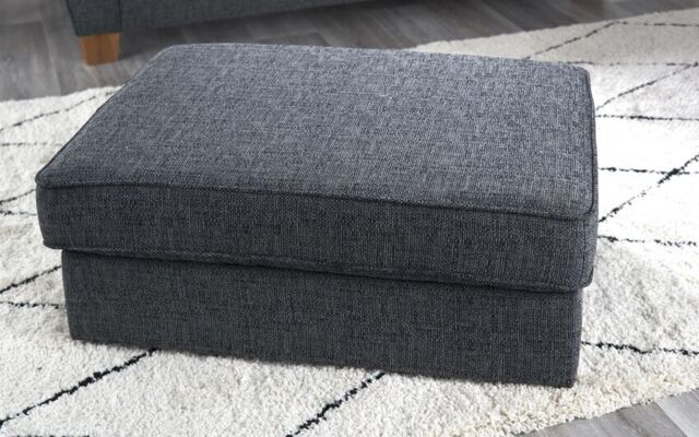 Theo Fabric Plain Top Banquette Footstool  - poltronesofà at ScS