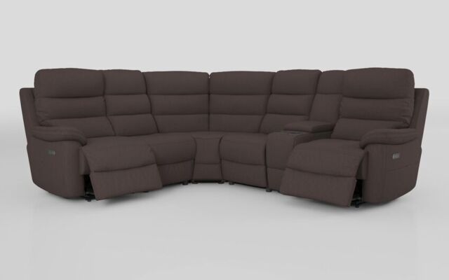 Ossett 2 Corner 2 Power Sofa with Right Hand Facing Console & Head Tilt - poltronesofà at ScS