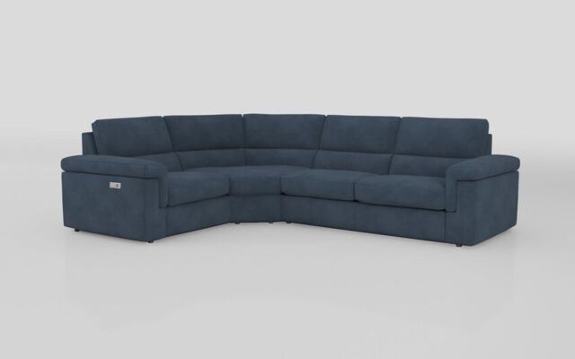 Crociale 1 Corner 3 Sofa Bed with Left Hand Facing Single Power Recliner - poltronesofà at ScS