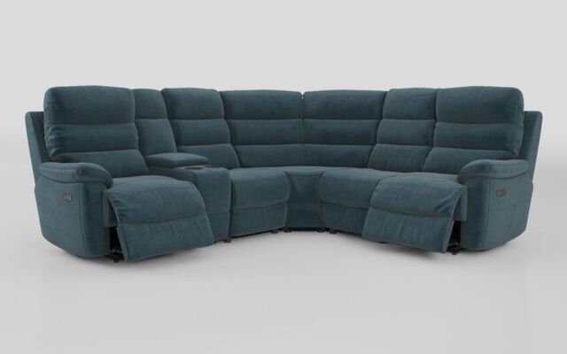 Ossett 2 Corner 2 Power Sofa with Left Hand Facing Console & Head Tilt - poltronesofà at ScS